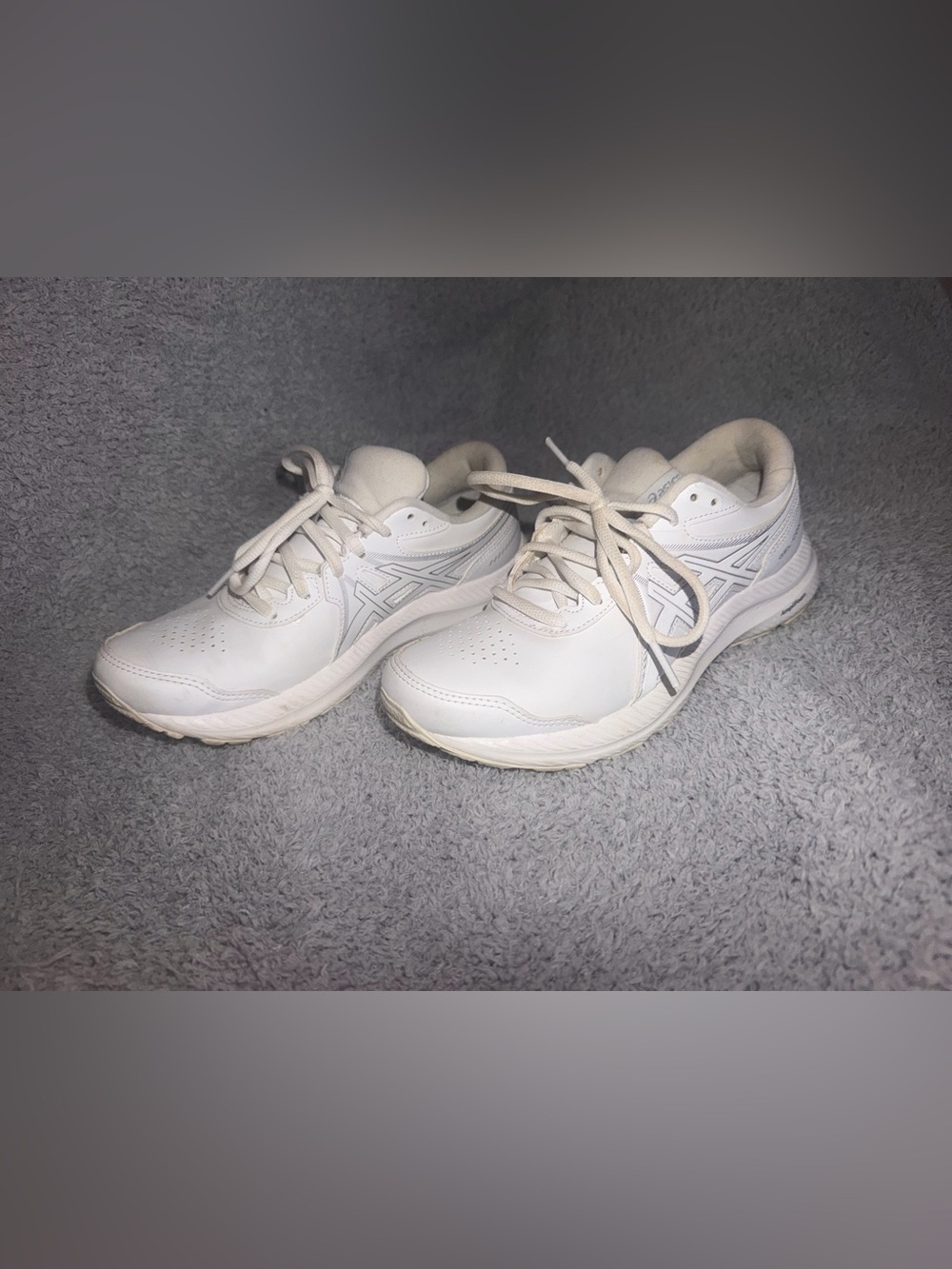 ASICS Women's White Lace-Up Athletic Sneakers